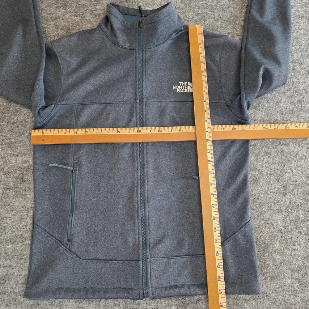 The North Face WindWall Jacket Mens Small Blue‎ Fleece Lined Full Zip Softshell